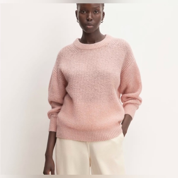 Everlane Pink Ribbed Women's Sweater - Picture 2 of 9